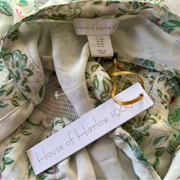 House Of Harlow 1960 x Revolve Tiered Ruffle Pastel Paisley Maxi Dress size med - Picture 5 of 14